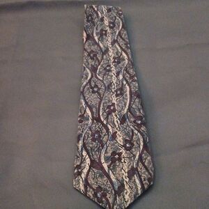 Alexander Llyod brown gray cream color silk tie NWOT